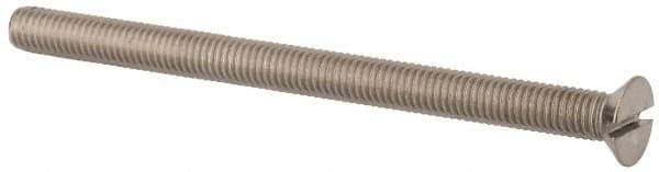 Value Collection - M5x0.80, 70mm OAL Slotted Drive Machine Screw - Flat Head, Grade 316 & A4 Stainless Steel, Uncoated, Without Washer - Apex Tool & Supply