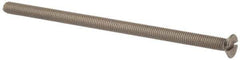 Value Collection - M5x0.80 Metric Coarse, 100mm OAL Slotted Drive Machine Screw - Flat Head, Grade 316 & A4 Stainless Steel, Uncoated, Without Washer - Apex Tool & Supply
