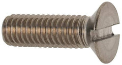 Value Collection - M6x1.00 Metric Coarse, 20mm OAL Slotted Drive Machine Screw - Flat Head, Grade 316 & A4 Stainless Steel, Uncoated, Without Washer - Apex Tool & Supply