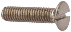 Value Collection - M6x1.00 Metric Coarse, 25mm OAL Slotted Drive Machine Screw - Flat Head, Grade 316 & A4 Stainless Steel, Uncoated, Without Washer - Apex Tool & Supply