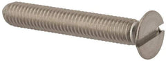 Value Collection - M6x1.00 Metric Coarse, 40mm OAL Slotted Drive Machine Screw - Flat Head, Grade 316 & A4 Stainless Steel, Uncoated, Without Washer - Apex Tool & Supply