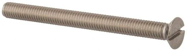 Value Collection - M6x1.00 Metric Coarse, 70mm OAL Slotted Drive Machine Screw - Flat Head, Grade 316 & A4 Stainless Steel, Uncoated, Without Washer - Apex Tool & Supply