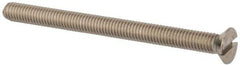 Value Collection - M6x1.00 Metric Coarse, 75mm OAL Slotted Drive Machine Screw - Flat Head, Grade 316 & A4 Stainless Steel, Uncoated, Without Washer - Apex Tool & Supply