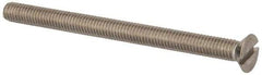 Value Collection - M6x1.00 Metric Coarse, 80mm OAL Slotted Drive Machine Screw - Flat Head, Grade 316 & A4 Stainless Steel, Uncoated, Without Washer - Apex Tool & Supply