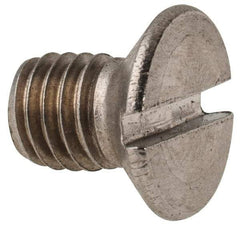Value Collection - M8x1.25 Metric Coarse, 12mm OAL Slotted Drive Machine Screw - Flat Head, Grade 316 & A4 Stainless Steel, Uncoated, Without Washer - Apex Tool & Supply
