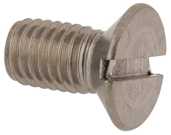 Value Collection - M8x1.25 Metric Coarse, 16mm OAL Slotted Drive Machine Screw - Flat Head, Grade 316 & A4 Stainless Steel, Uncoated, Without Washer - Apex Tool & Supply