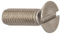 Value Collection - M8x1.25 Metric Coarse, 25mm OAL Slotted Drive Machine Screw - Flat Head, Grade 316 & A4 Stainless Steel, Uncoated, Without Washer - Apex Tool & Supply