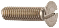 Value Collection - M8x1.25 Metric Coarse, 30mm OAL Slotted Drive Machine Screw - Flat Head, Grade 316 & A4 Stainless Steel, Uncoated, Without Washer - Apex Tool & Supply