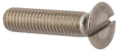 Value Collection - M8x1.25 Metric Coarse, 35mm OAL Slotted Drive Machine Screw - Flat Head, Grade 316 & A4 Stainless Steel, Uncoated, Without Washer - Apex Tool & Supply