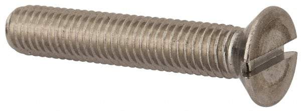 Value Collection - M8x1.25 Metric Coarse, 45mm OAL Slotted Drive Machine Screw - Flat Head, Grade 316 & A4 Stainless Steel, Uncoated, Without Washer - Apex Tool & Supply