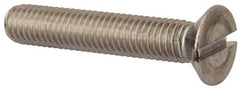 Value Collection - M8x1.25 Metric Coarse, 45mm OAL Slotted Drive Machine Screw - Flat Head, Grade 316 & A4 Stainless Steel, Uncoated, Without Washer - Apex Tool & Supply