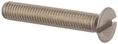 Value Collection - M8x1.25 Metric Coarse, 50mm OAL Slotted Drive Machine Screw - Flat Head, Grade 316 & A4 Stainless Steel, Uncoated, Without Washer - Apex Tool & Supply