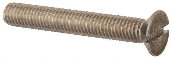 Value Collection - M8x1.25, 55mm OAL Slotted Drive Machine Screw - Flat Head, Grade 316 & A4 Stainless Steel, Uncoated, Without Washer - Apex Tool & Supply