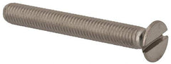Value Collection - M8x1.25 Metric Coarse, 65mm OAL Slotted Drive Machine Screw - Flat Head, Grade 316 & A4 Stainless Steel, Uncoated, Without Washer - Apex Tool & Supply