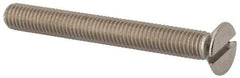 Value Collection - M8x1.25 Metric Coarse, 70mm OAL Slotted Drive Machine Screw - Flat Head, Grade 316 & A4 Stainless Steel, Uncoated, Without Washer - Apex Tool & Supply
