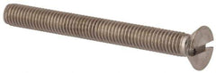Value Collection - M8x1.25 Metric Coarse, 75mm OAL Slotted Drive Machine Screw - Flat Head, Grade 316 & A4 Stainless Steel, Uncoated, Without Washer - Apex Tool & Supply