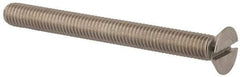 Value Collection - M8x1.25 Metric Coarse, 80mm OAL Slotted Drive Machine Screw - Flat Head, Grade 316 & A4 Stainless Steel, Uncoated, Without Washer - Apex Tool & Supply