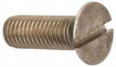 Value Collection - M10x1.50 Metric Coarse, 30mm OAL Slotted Drive Machine Screw - Flat Head, Grade 316 & A4 Stainless Steel, Uncoated, Without Washer - Apex Tool & Supply