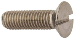 Value Collection - M10x1.50 Metric Coarse, 35mm OAL Slotted Drive Machine Screw - Flat Head, Grade 316 & A4 Stainless Steel, Uncoated, Without Washer - Apex Tool & Supply