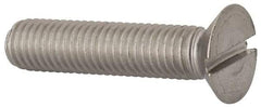 Value Collection - M10x1.50 Metric Coarse, 45mm OAL Slotted Drive Machine Screw - Flat Head, Grade 316 & A4 Stainless Steel, Uncoated, Without Washer - Apex Tool & Supply