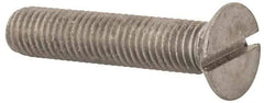 Value Collection - M10x1.50 Metric Coarse, 50mm OAL Slotted Drive Machine Screw - Flat Head, Grade 316 & A4 Stainless Steel, Uncoated, Without Washer - Apex Tool & Supply