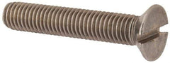 Value Collection - M10x1.50 Metric Coarse, 55mm OAL Slotted Drive Machine Screw - Flat Head, Grade 316 & A4 Stainless Steel, Uncoated, Without Washer - Apex Tool & Supply