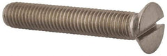 Value Collection - M10x1.50 Metric Coarse, 60mm OAL Slotted Drive Machine Screw - Flat Head, Grade 316 & A4 Stainless Steel, Uncoated, Without Washer - Apex Tool & Supply