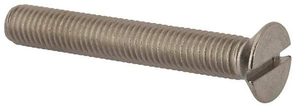Value Collection - M10x1.50, 70mm OAL Slotted Drive Machine Screw - Flat Head, Grade 316 & A4 Stainless Steel, Uncoated, Without Washer - Apex Tool & Supply