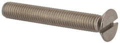 Value Collection - M10x1.50, 70mm OAL Slotted Drive Machine Screw - Flat Head, Grade 316 & A4 Stainless Steel, Uncoated, Without Washer - Apex Tool & Supply