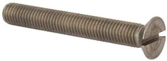 Value Collection - M10x1.50 Metric Coarse, 75mm OAL Slotted Drive Machine Screw - Flat Head, Grade 316 & A4 Stainless Steel, Uncoated, Without Washer - Apex Tool & Supply