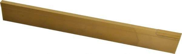 Made in USA - 5/32 Inch Wide x 3/4 Inch High x 5 Inch Long, Tapered Blade, Cutoff Blade - C6 Grade, TiN Coated - Exact Industrial Supply