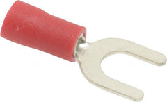 Ideal - #10 Stud, 22 to 18 AWG Compatible, Partially Insulated, Crimp Connection, Standard Fork Terminal - Apex Tool & Supply