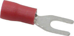 Ideal - #6 Stud, 22 to 18 AWG Compatible, Partially Insulated, Crimp Connection, Standard Fork Terminal - Apex Tool & Supply