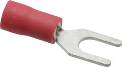 Ideal - #8 Stud, 22 to 18 AWG Compatible, Partially Insulated, Crimp Connection, Standard Fork Terminal - Apex Tool & Supply
