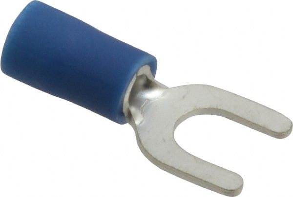 Ideal - #10 Stud, 16 to 14 AWG Compatible, Partially Insulated, Crimp Connection, Standard Fork Terminal - Apex Tool & Supply