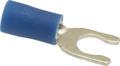 Ideal - #10 Stud, 16 to 14 AWG Compatible, Partially Insulated, Crimp Connection, Locking Fork Terminal - Apex Tool & Supply