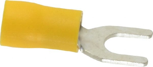 Ideal - #10 Stud, 12 to 10 AWG Compatible, Partially Insulated, Crimp Connection, Standard Fork Terminal - Apex Tool & Supply