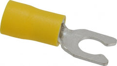 Ideal - #10 Stud, 12 to 10 AWG Compatible, Partially Insulated, Crimp Connection, Locking Fork Terminal - Apex Tool & Supply