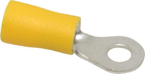 Ideal - 12-10 AWG Partially Insulated Crimp Connection Circular Ring Terminal - #8 Stud, 1.047" OAL x 0.512" Wide, Tin Plated Brass Contact - Apex Tool & Supply