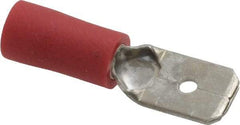 Ideal - 22 to 18 AWG, Vinyl, Fully Insulated, Male Wire Disconnect - 1/4 Inch Wide Tab, Red, cUL Listed, RoHS Compliant, UL Listed - Apex Tool & Supply