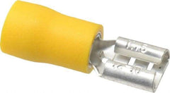 Ideal - 12 to 10 AWG, Vinyl, Fully Insulated, Female Wire Disconnect - 1/4 Inch Wide Tab, Yellow, cUL Listed, RoHS Compliant, UL Listed - Apex Tool & Supply