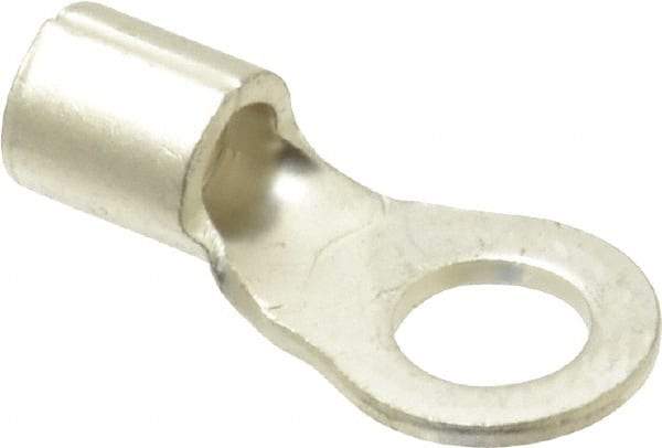 Ideal - 12-10 AWG Noninsulated Crimp Connection Circular Ring Terminal - #10 Stud, 0.772" OAL x 0.374" Wide, Tin Plated Brass Contact - Apex Tool & Supply