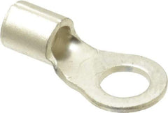 Ideal - 12-10 AWG Noninsulated Crimp Connection Circular Ring Terminal - #10 Stud, 0.772" OAL x 0.374" Wide, Tin Plated Brass Contact - Apex Tool & Supply