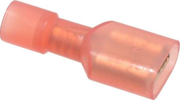 Ideal - 22 to 18 AWG, Vinyl, Fully Insulated, Female Wire Disconnect - 1/4 Inch Wide Tab, Red, cUL Listed, RoHS Compliant, UL Listed 774A - Apex Tool & Supply