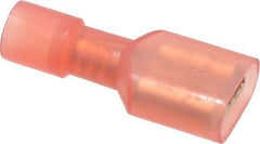 Ideal - 22 to 18 AWG, Vinyl, Fully Insulated, Female Wire Disconnect - 1/4 Inch Wide Tab, Red, cUL Listed, RoHS Compliant, UL Listed 774A - Apex Tool & Supply