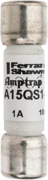 Ferraz Shawmut - 150 VAC/VDC, 1 Amp, Fast-Acting Semiconductor/High Speed Fuse - Clip Mount, 1-1/2" OAL, 100 at AC, 50 at DC kA Rating, 13/32" Diam - Apex Tool & Supply