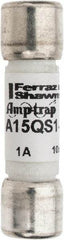 Ferraz Shawmut - 150 VAC/VDC, 1 Amp, Fast-Acting Semiconductor/High Speed Fuse - Clip Mount, 1-1/2" OAL, 100 at AC, 50 at DC kA Rating, 13/32" Diam - Apex Tool & Supply