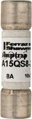 Ferraz Shawmut - 150 VAC/VDC, 8 Amp, Fast-Acting Semiconductor/High Speed Fuse - Clip Mount, 1-1/2" OAL, 100 at AC, 50 at DC kA Rating, 13/32" Diam - Apex Tool & Supply