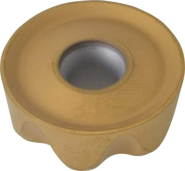 Kennametal - RCGT86 Grade KC725M Carbide Milling Insert - TiN/TiCN/TiN Finish, 0.3748" Thick, 1" Inscribed Circle - Apex Tool & Supply