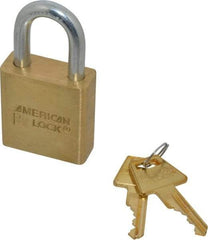 American Lock - 3/4" Shackle Clearance, Keyed Alike Padlock - 5/16" Shackle Diam, Steel - Apex Tool & Supply